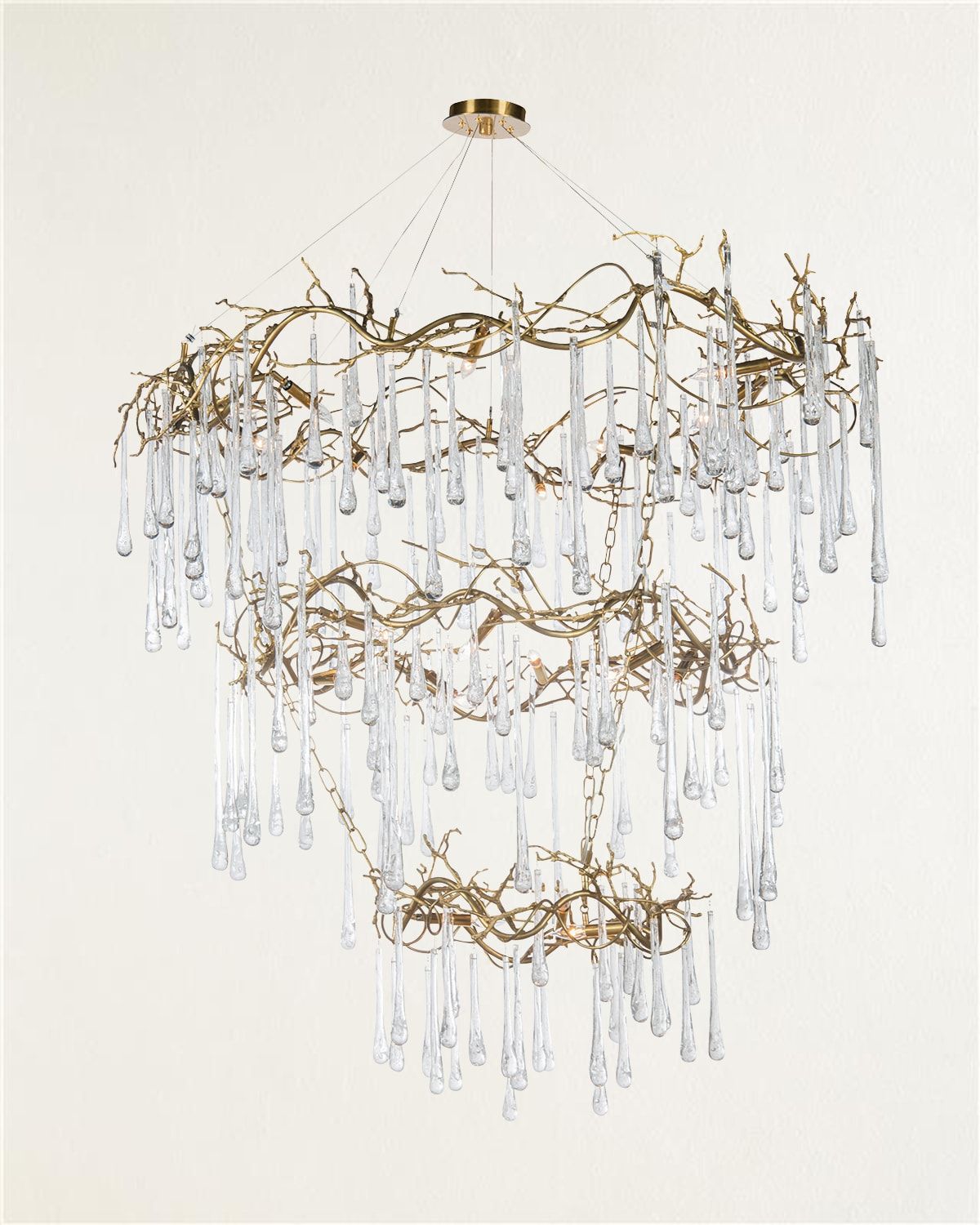72.5"T x 56"Dia. Branched Crystal 20-Light Chandelier