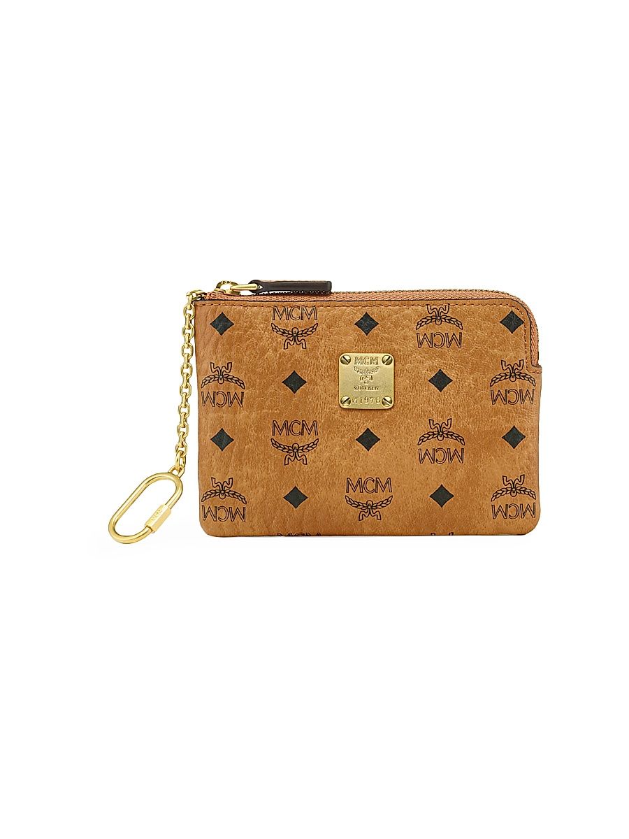 Women's Aren Visetos Card Case - Cognac