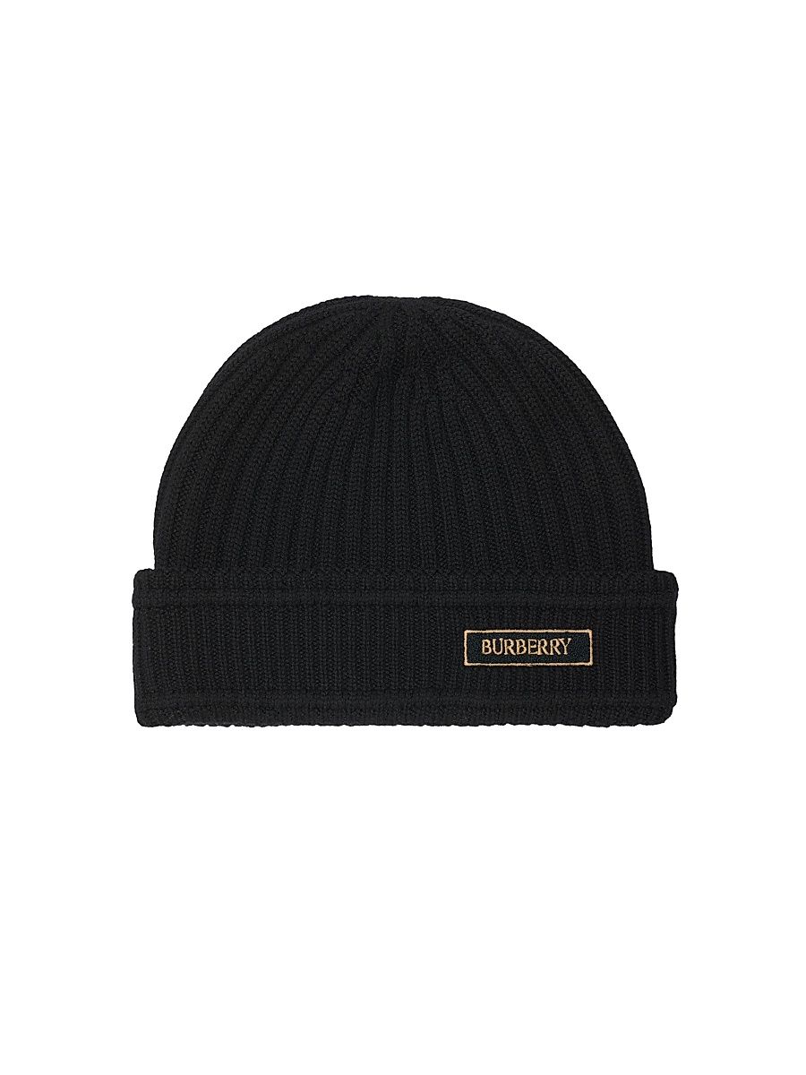 Men's Logo Wool Beanie - Black