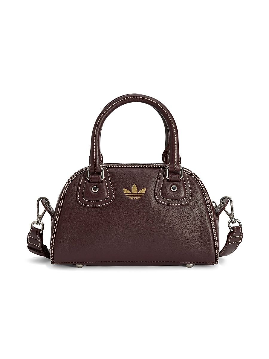 Men's adidas x Wales Bonner Small Leather Bowling Bag - Night Red