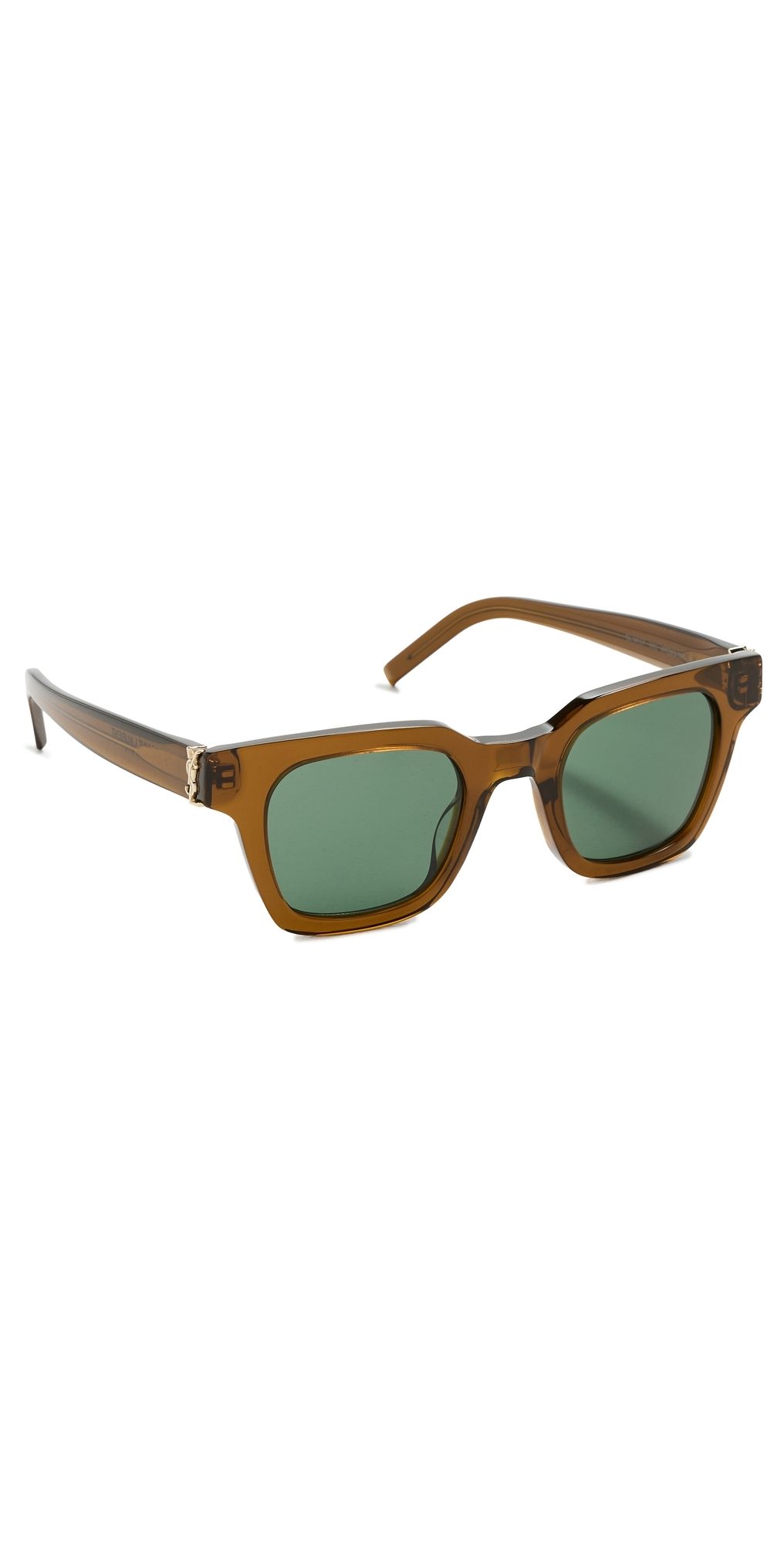Saint Laurent SL M157 Sunglasses BROWN-BROWN-GREEN One Size