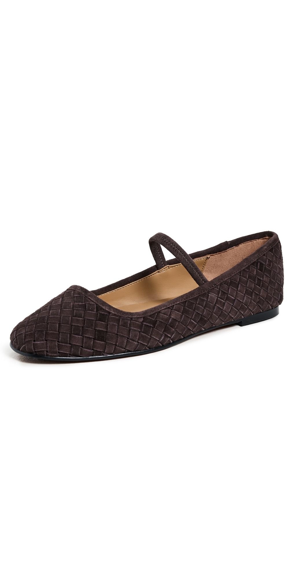 Madewell Greta Elastic Mary Jane Flats Dark Roast 5