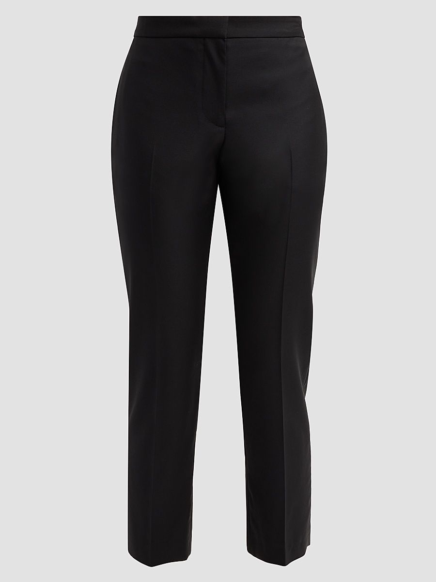 Women's Wool Cigarette Trousers - Black - Size 6