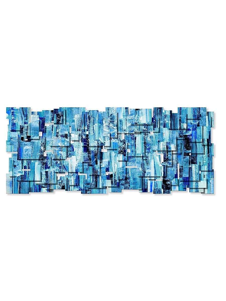 Oceanic Aluminum & Steel Wall Sculpture - Blue