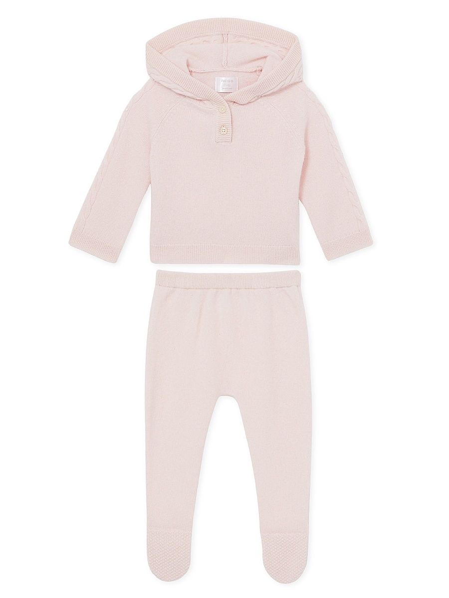 Baby Girl's 2-Piece Cashmere Sweatsuit - Mink - Size 12 Months