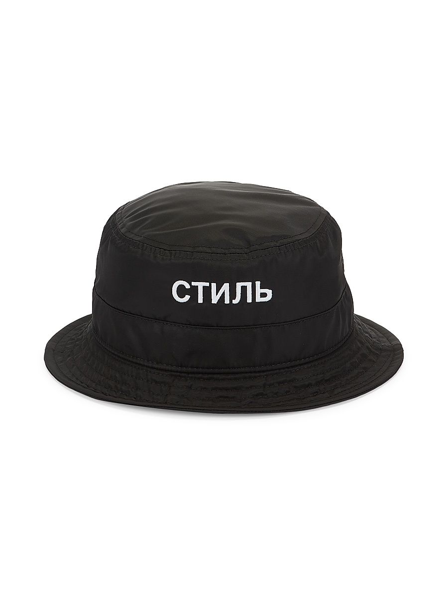 Men's Ctnmb Organic Cotton Bucket Hat - Black White - Size Large