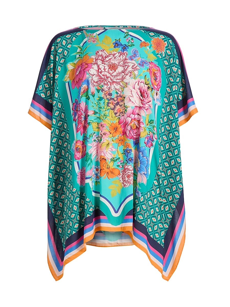 Women's Sweetspire Print Boatneck Cover-Up Kaftan - Sweetspire - Size Large
