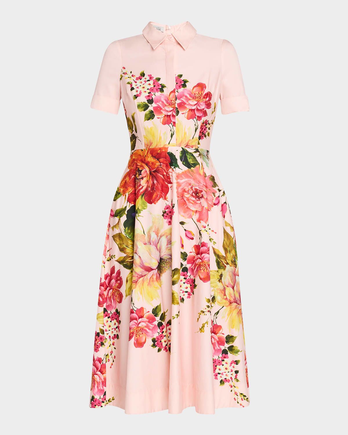 Floral-Print Fit-&-Flare Shirtdress