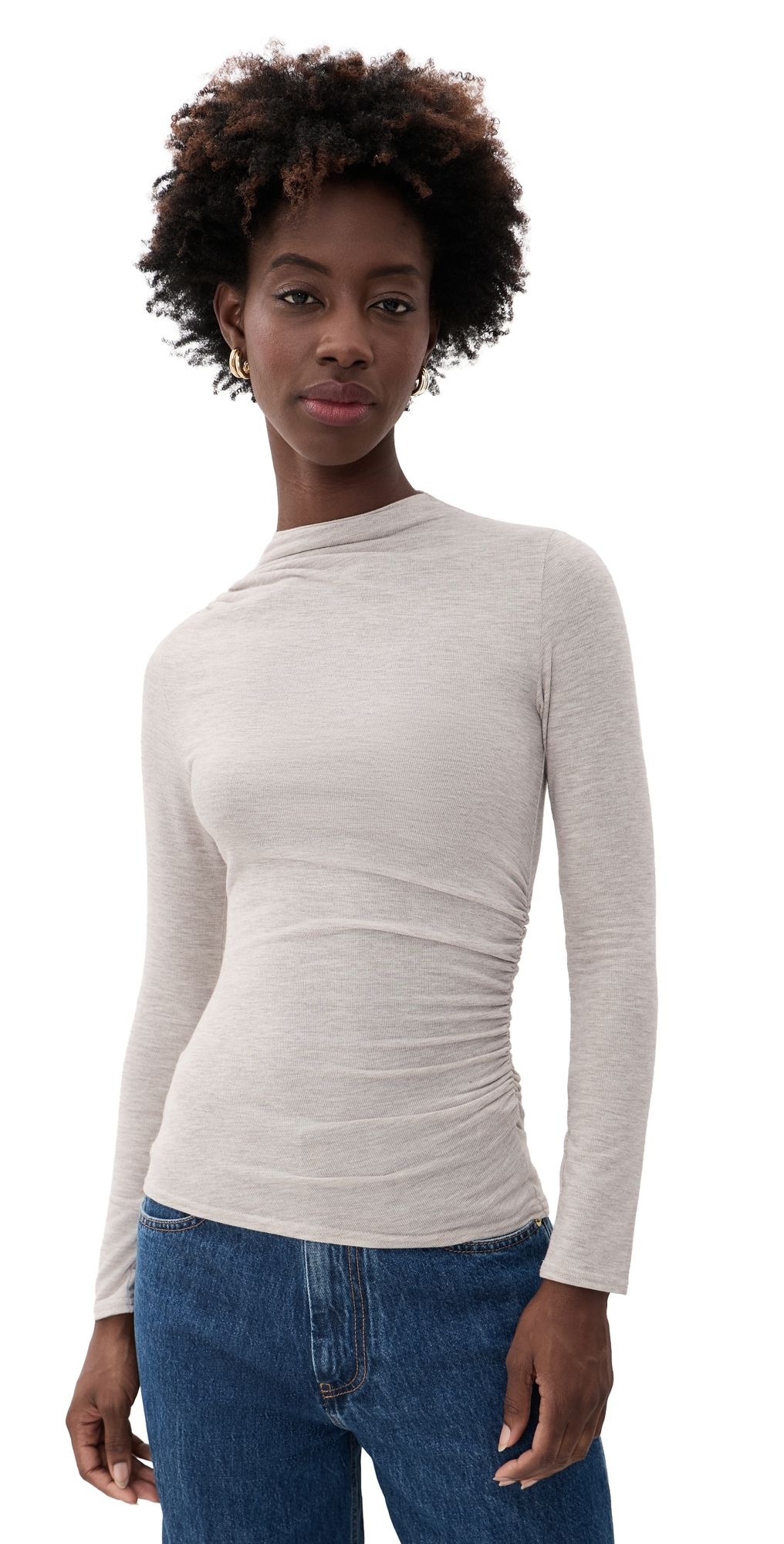 RAILS Joelle Top Heather Oatmeal M