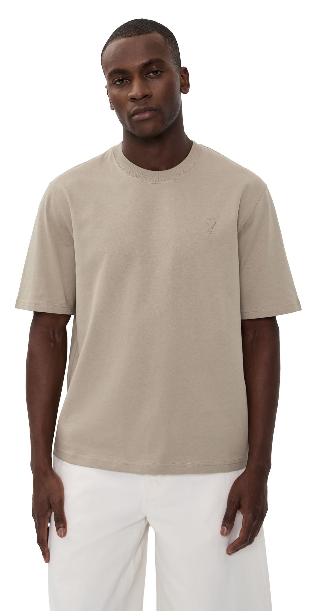 AMI ADC T-Shirt Beige Taupe XS