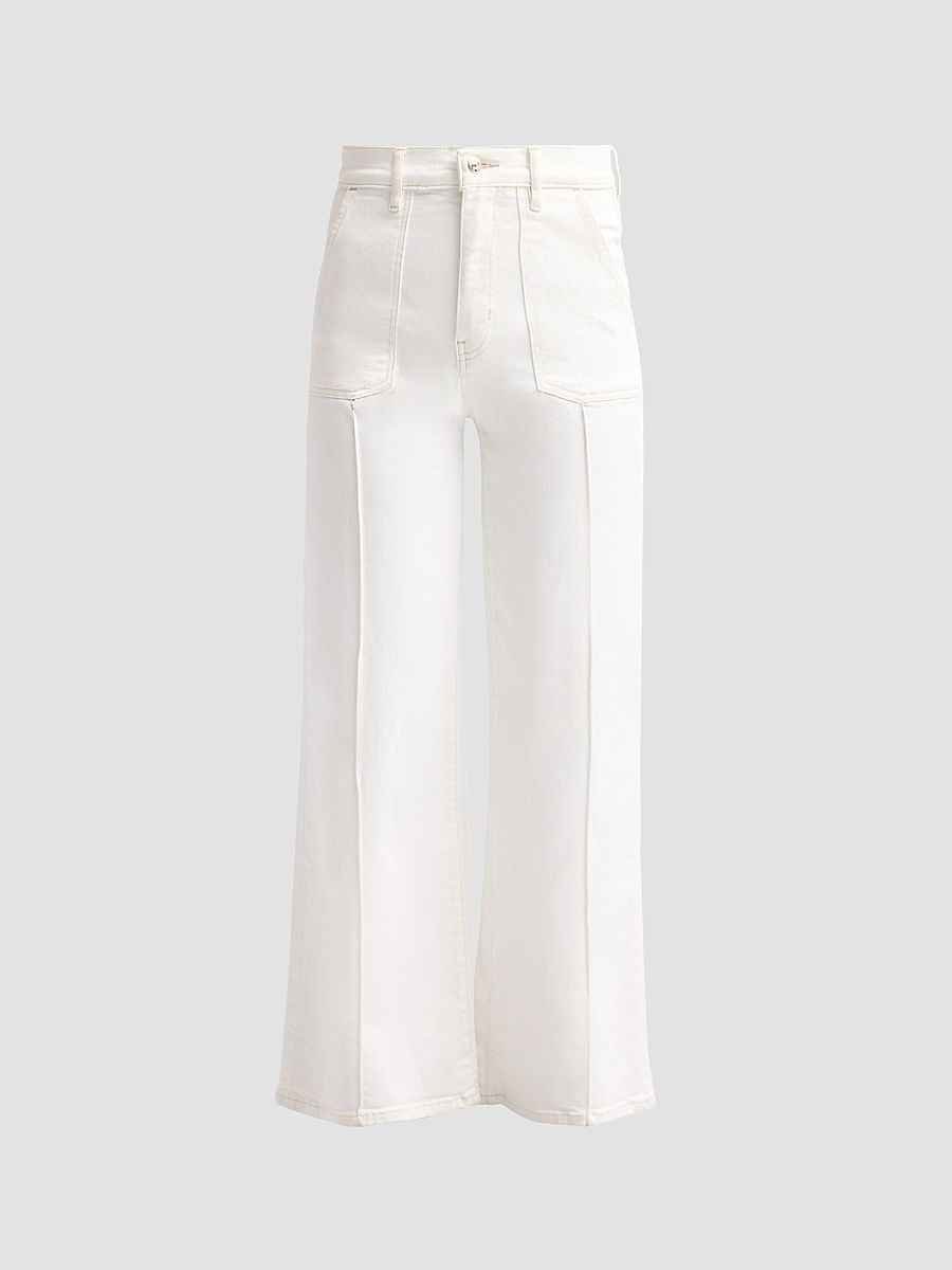 Women's Le Slim Palazzo Pintuck Pocket Jeans - Au Natural Clean - Size 32