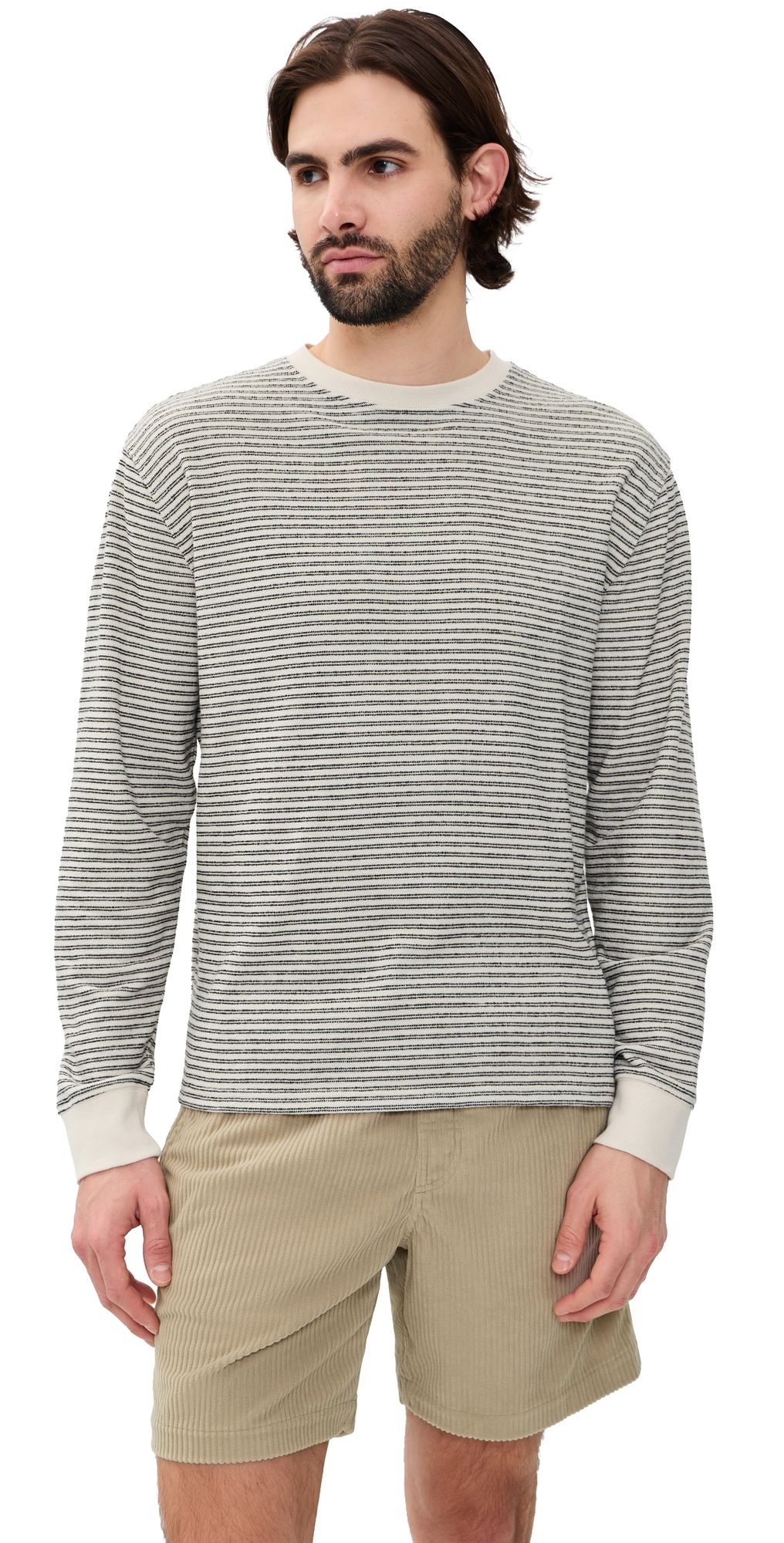 Fair Harbor Sundown Terry Crewneck Nautical Stripe M