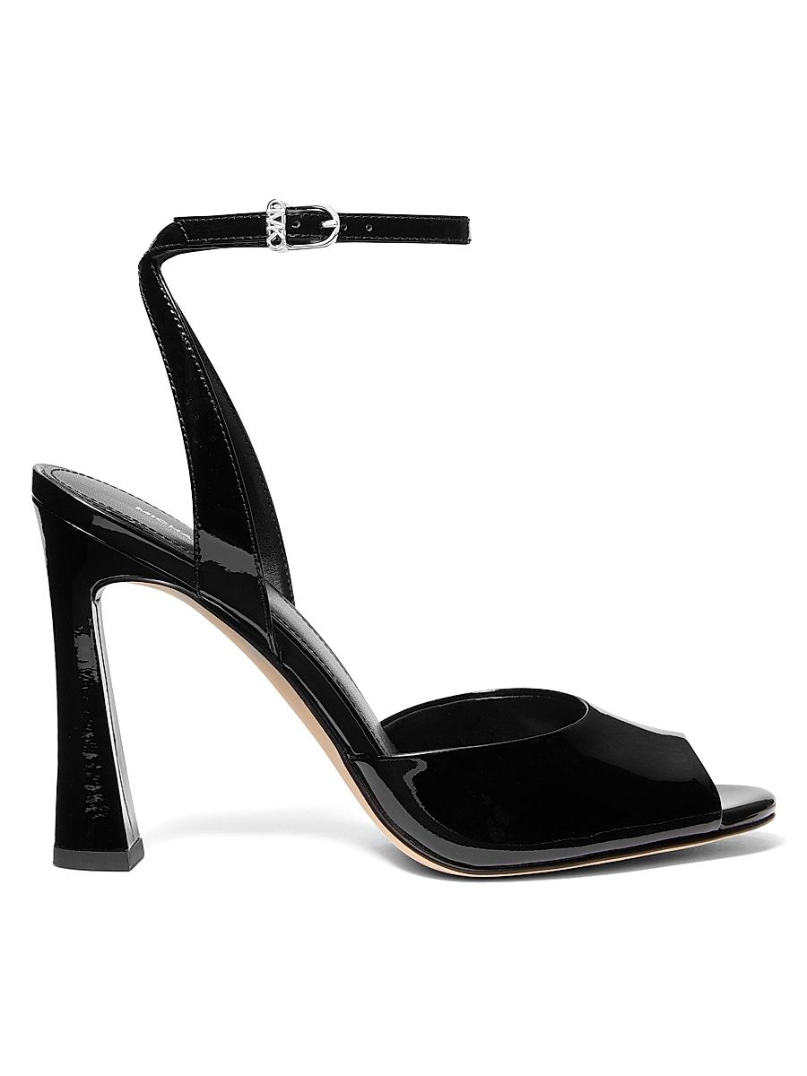 Women's Rosie 100MM Patent Leather Sandals - Black - Size 11