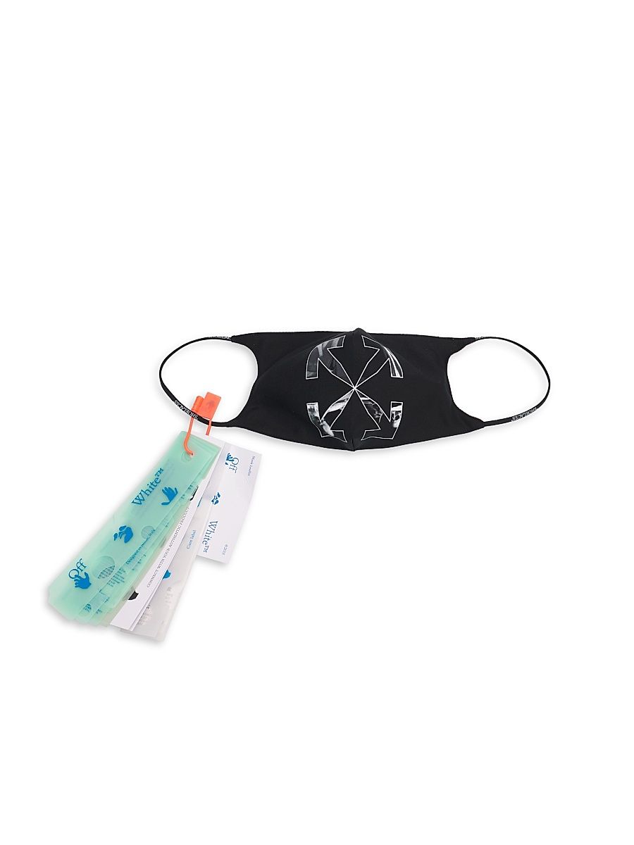 Men's Carav Arrow Simple Mask - Black Grey Stripe - Size Small