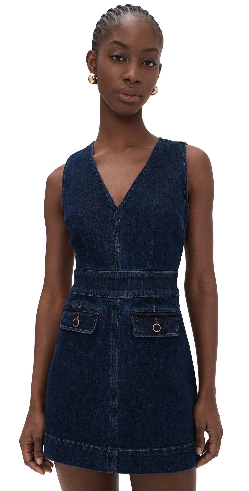 PAIGE Sylvia Denim Mini Dress Ballast 14