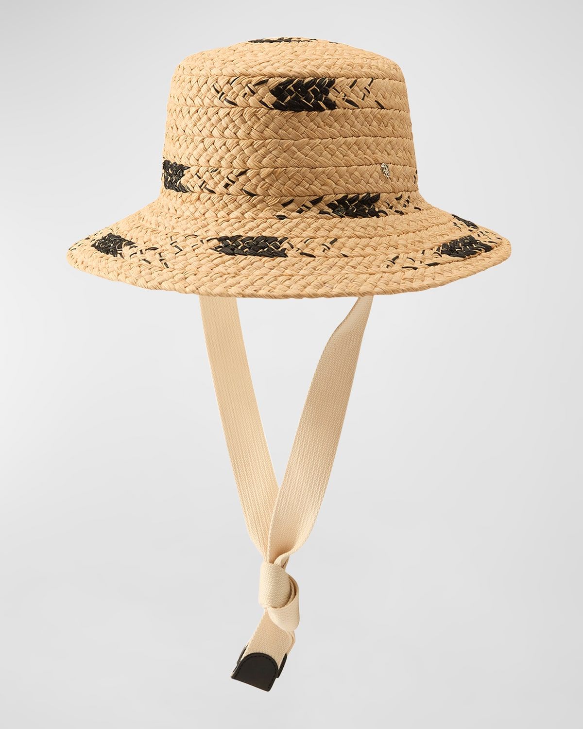 Contrasting Wide Braided Bucket Hat