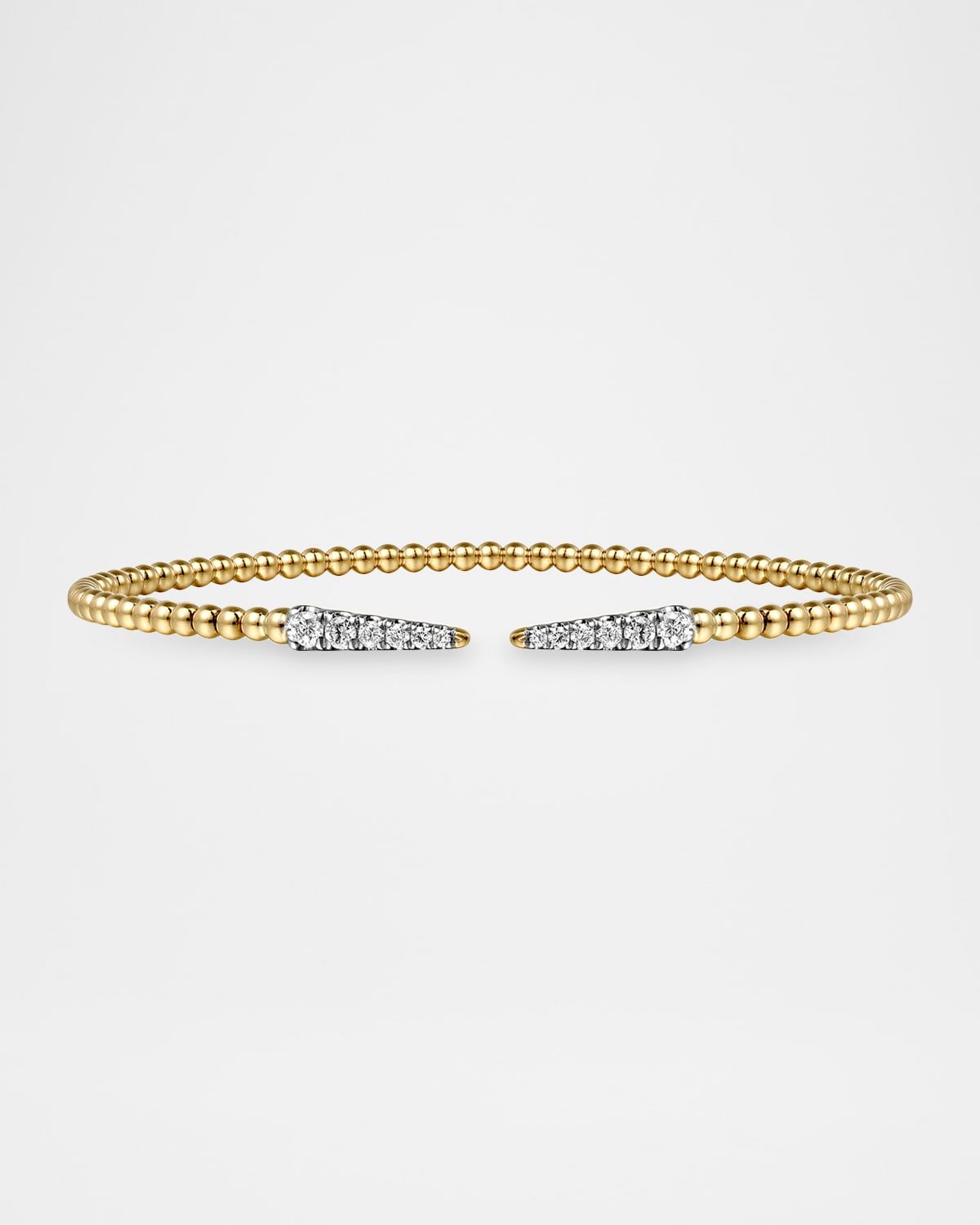 14K Gold Bujukan Diamond Spikes Split Bangle
