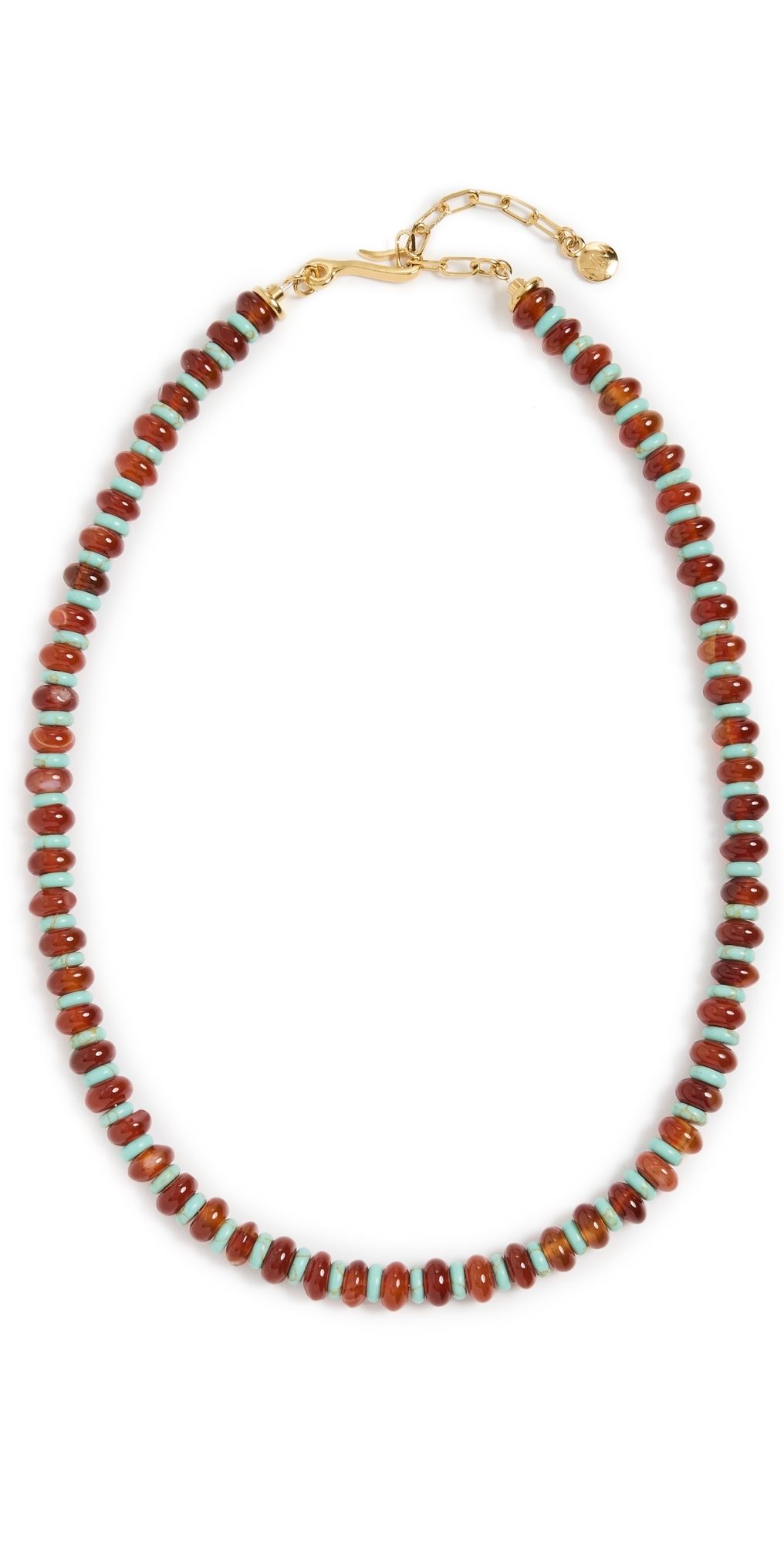 MAYAMAR Agate Beaded Stone Necklace Red One Size