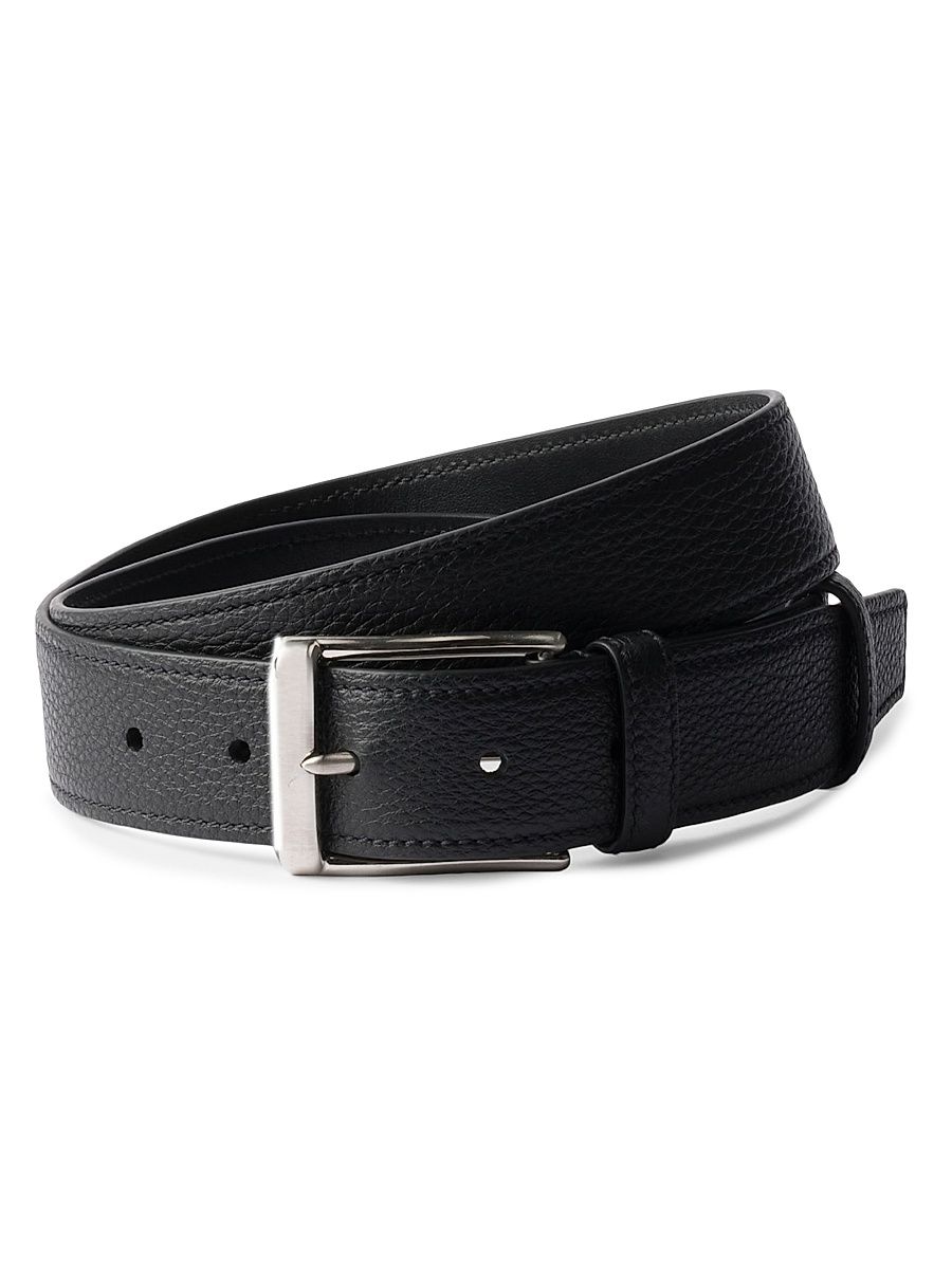 Men's Leather Belt - Black - Size 40