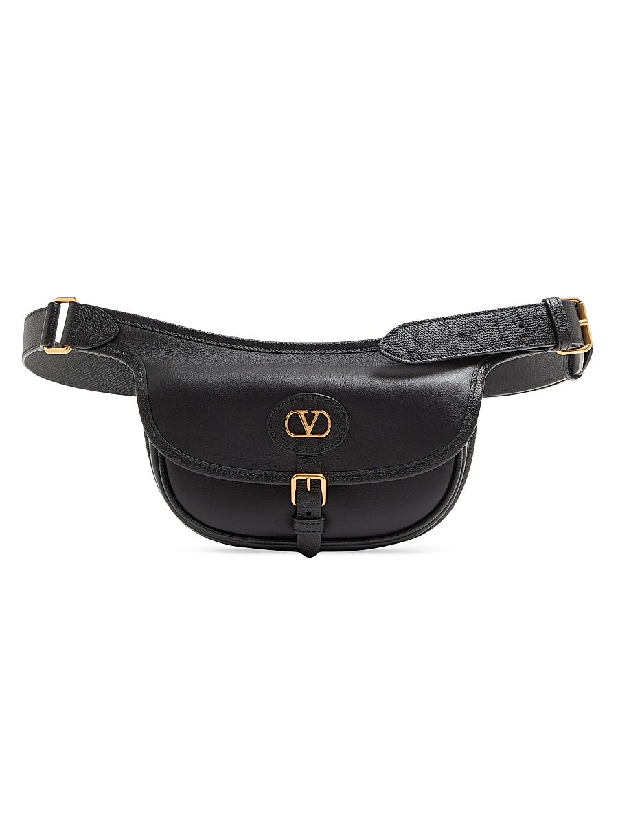 Women's Antibes Calfskin Pouch Belt Bag - Black