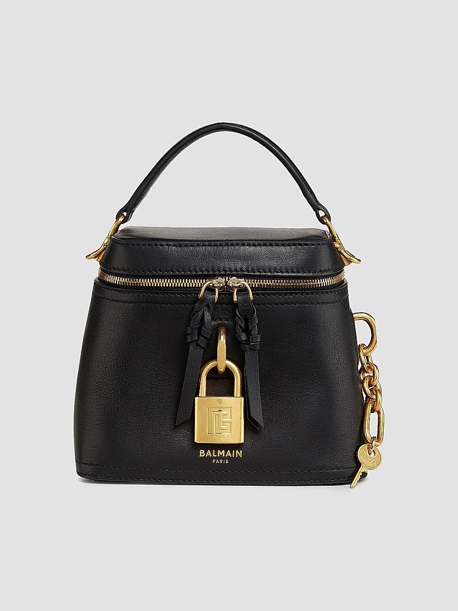 Balmain Women's Pulse Leather Vanity Bag - Noir