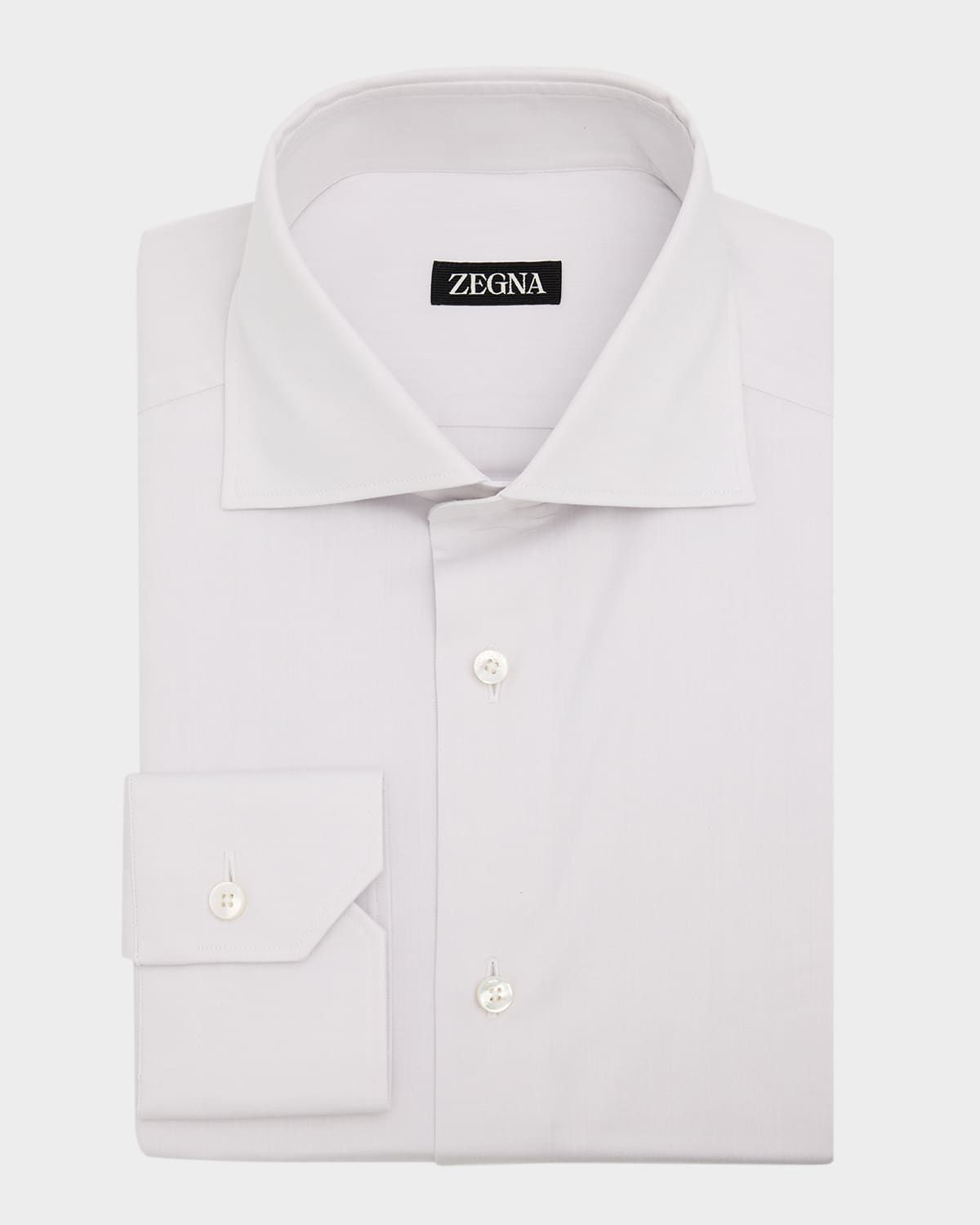 Men & apos;s Solid Cotton Twill Dress Shirt