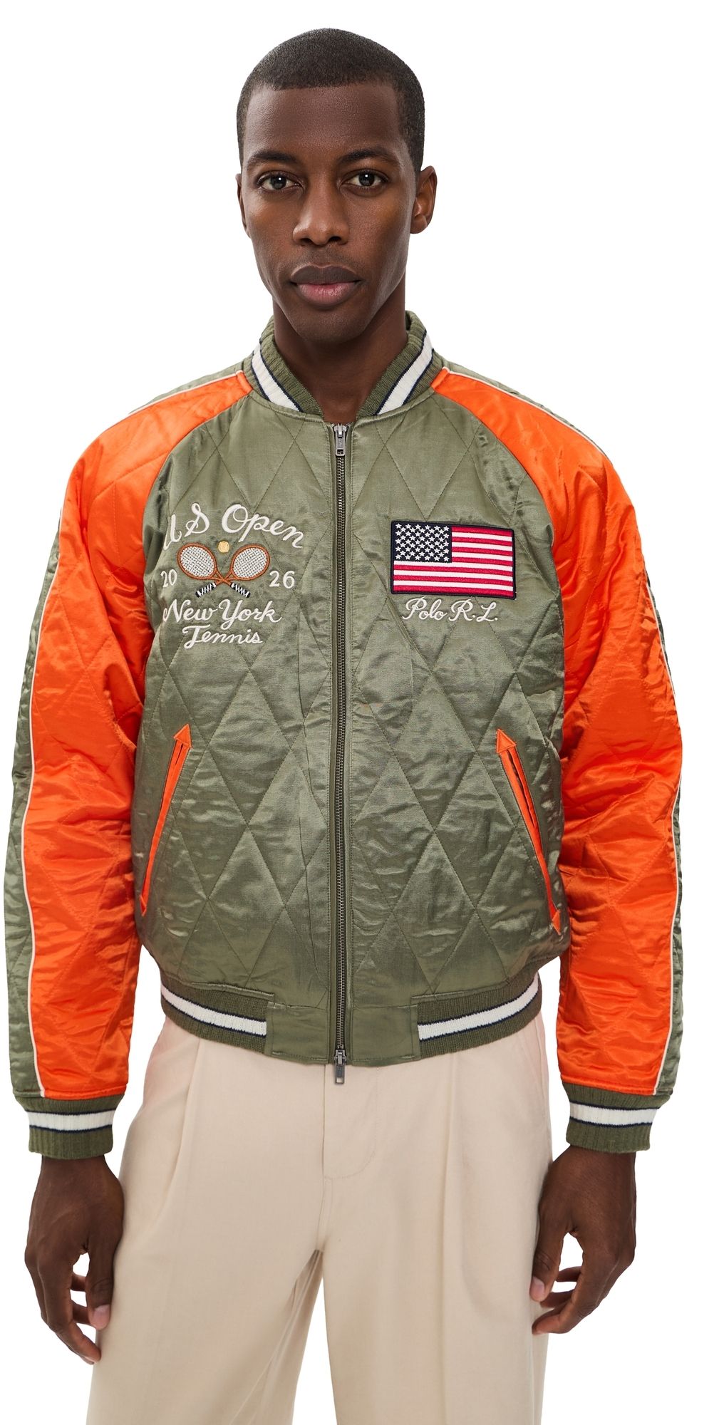 Polo Ralph Lauren Polo Ralph Lauren x US Open Bomber Jacket Mtn Grn/Sailing Org L