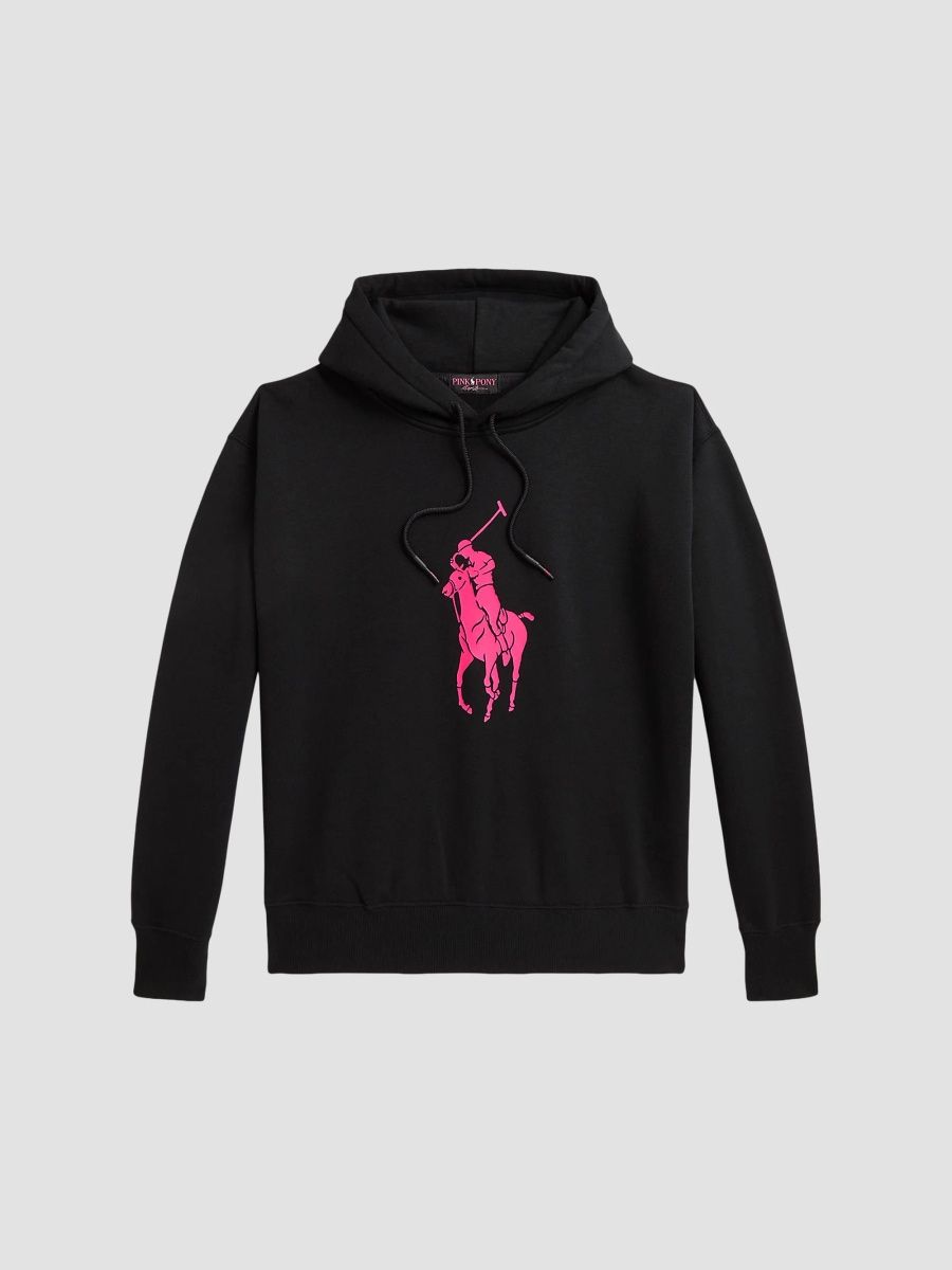 Polo Ralph Lauren Women's Pink Pony Fleece Hoodie - Polo Black - Size XXL