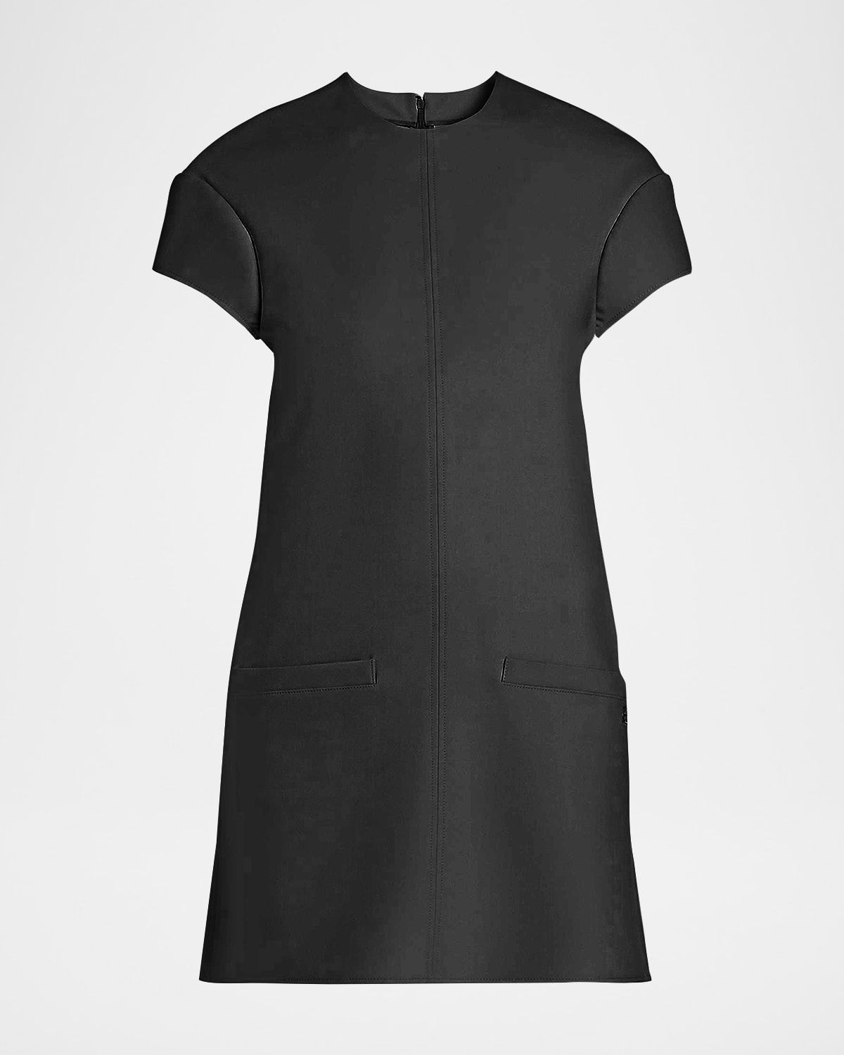 Heritage Wool-Blend Cap-Sleeve Mini Dress