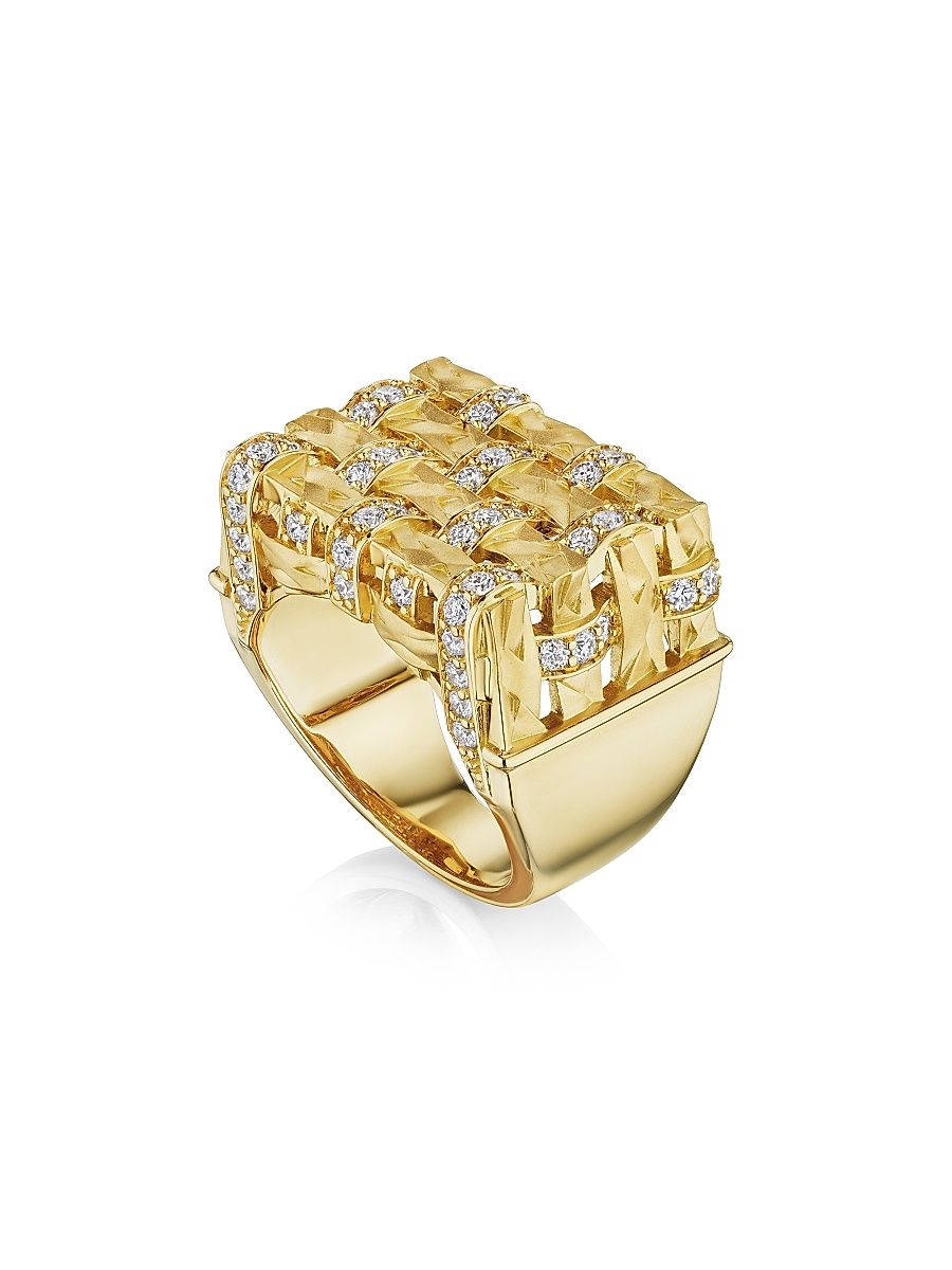 Women's Amazonia Palha 18K Yellow Gold & 1.30 TCW Diamond Ring - Yellow Gold - Size 7