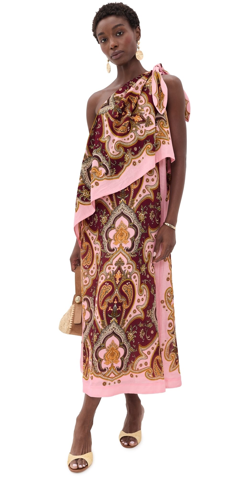ALÉMAIS Porter Maxi Dress Burgundy 14