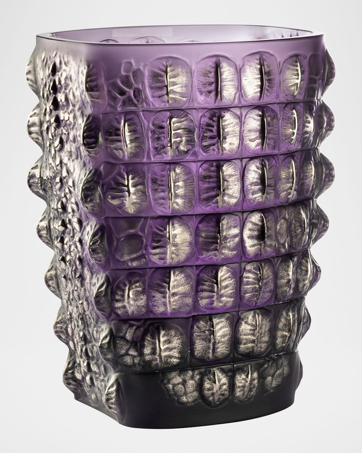 Croco Platinum Stamped Vase