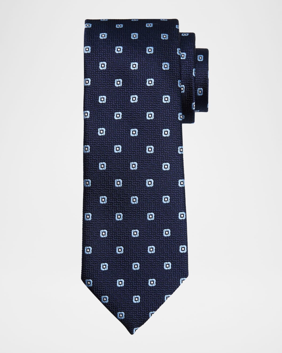 Men & apos;s Geometric Jacquard Silk Tie