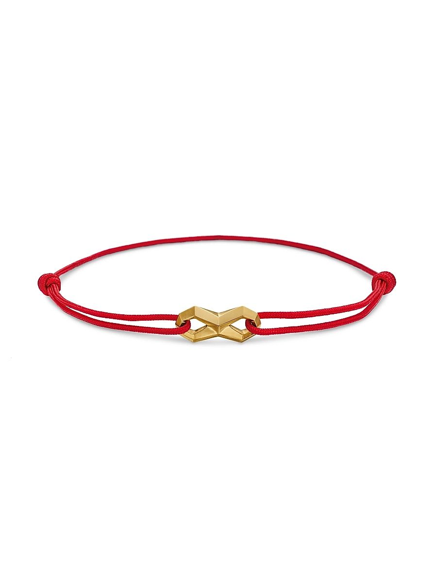 Men's Infinity Link Cord Bracelet - Gold - Size Small