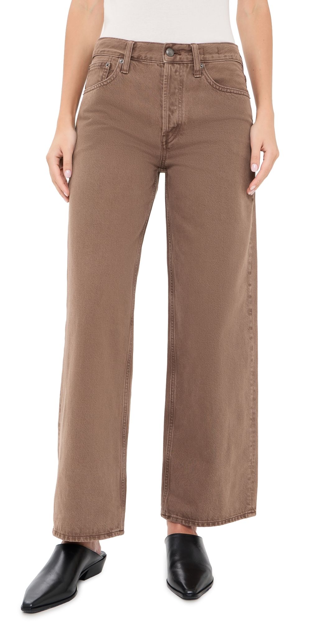 Madewell Low-Slung Baggy Jeans Dark Chestnut 29