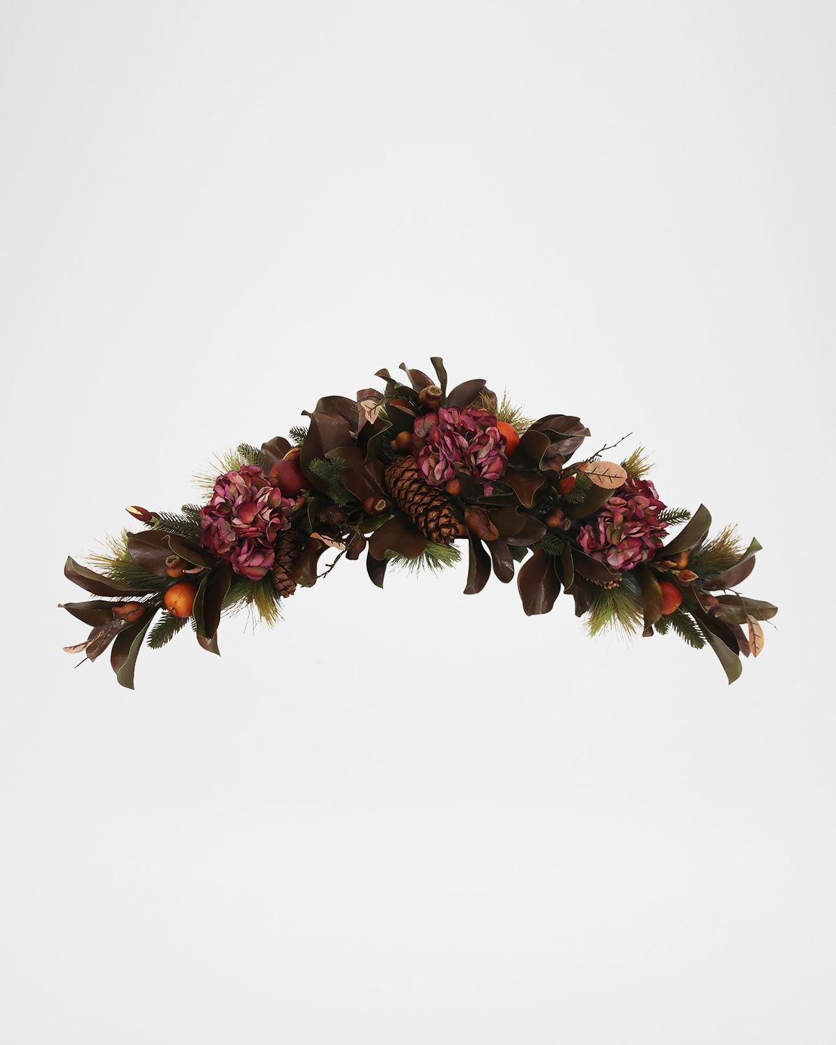 44" Hydrangea & Magnolia Leaf Swag