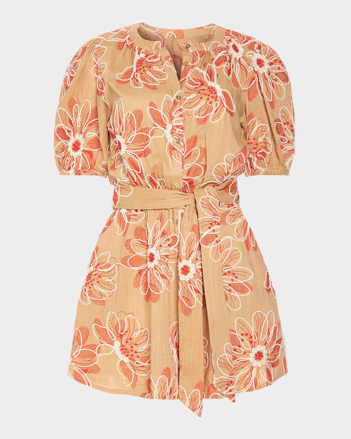 Selby Embroidered Mini Dress