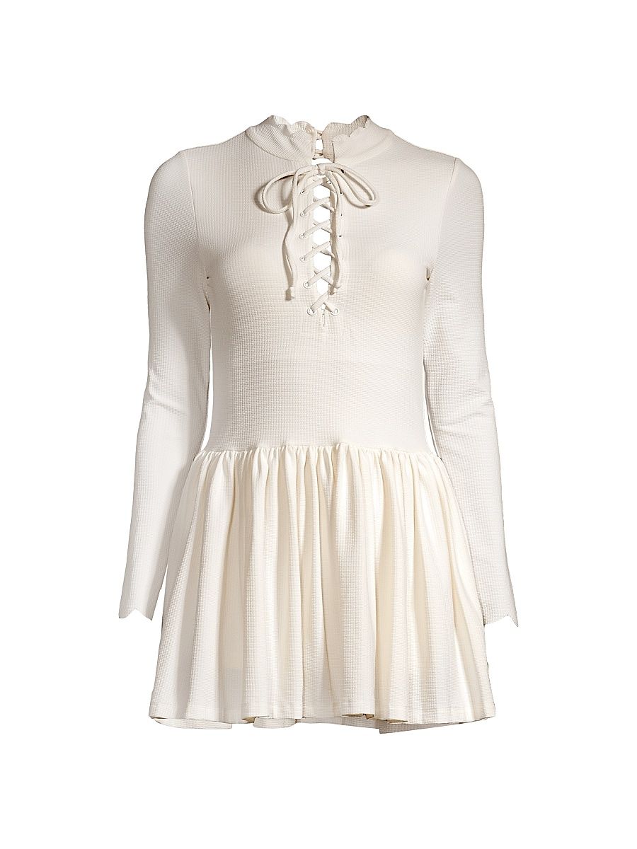 Women's Martina Fit-&-Flare Mini Dress - Coconut - Size Large