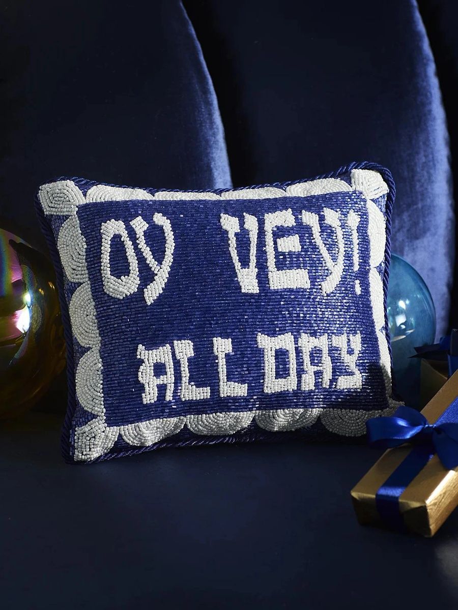 Sudha Pennathur Oy Vey All Day Beaded Pillow