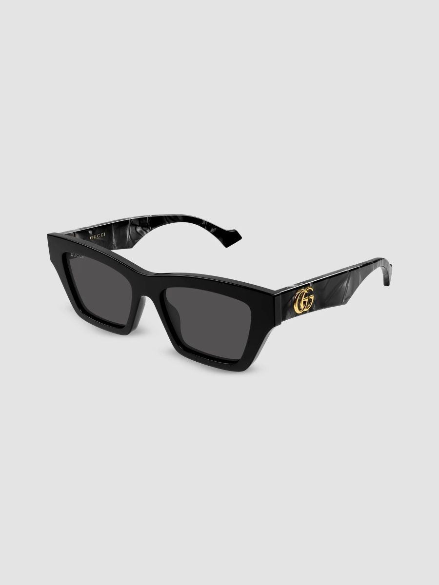 Gucci Women's Double G Gg1753S Cat Eye Acetate Sunglasses - Black