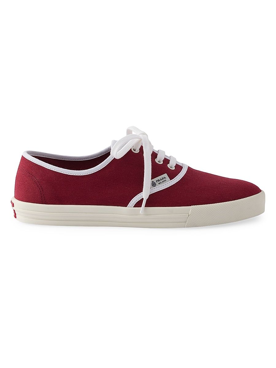 Women's Drill Laced Sneakers - Dark Red - Size 9
