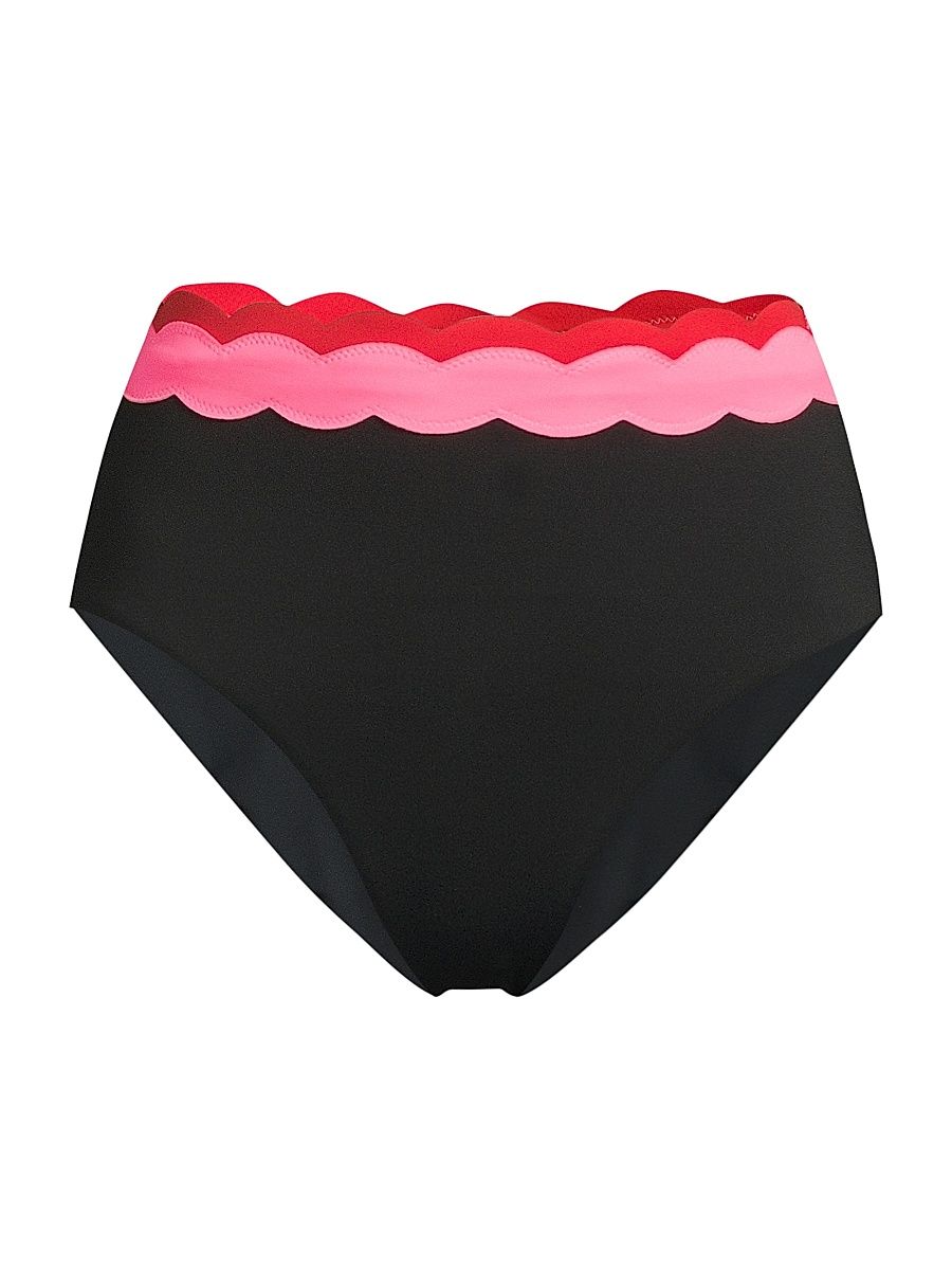 Women's Heidi Rib Swim Bottom - Peak Pink Colorblock - Size Large