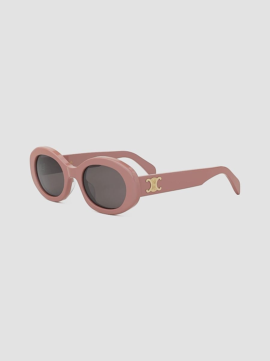 CELINE Men's 52MM Oval Acetate Sunglasses - Dusty Pink Grey