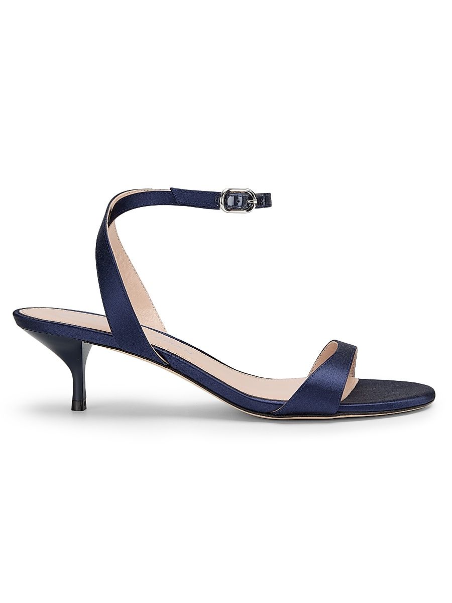 Women's Kellie 50MM Satin Sandals - River Blue - Size 9.5