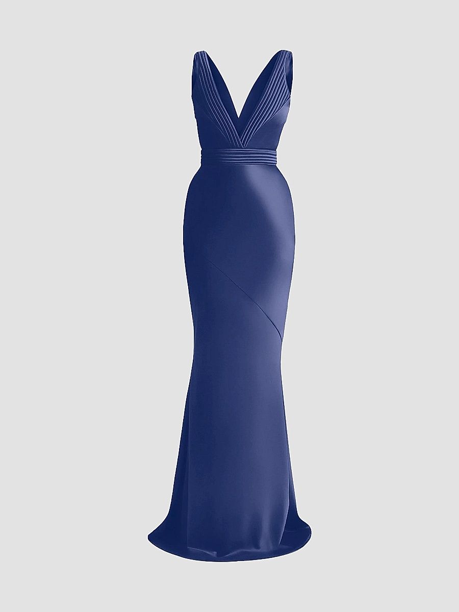Zhivago Women's Signature Beloved Sleeveless Satin Gown - Ink - Size 14