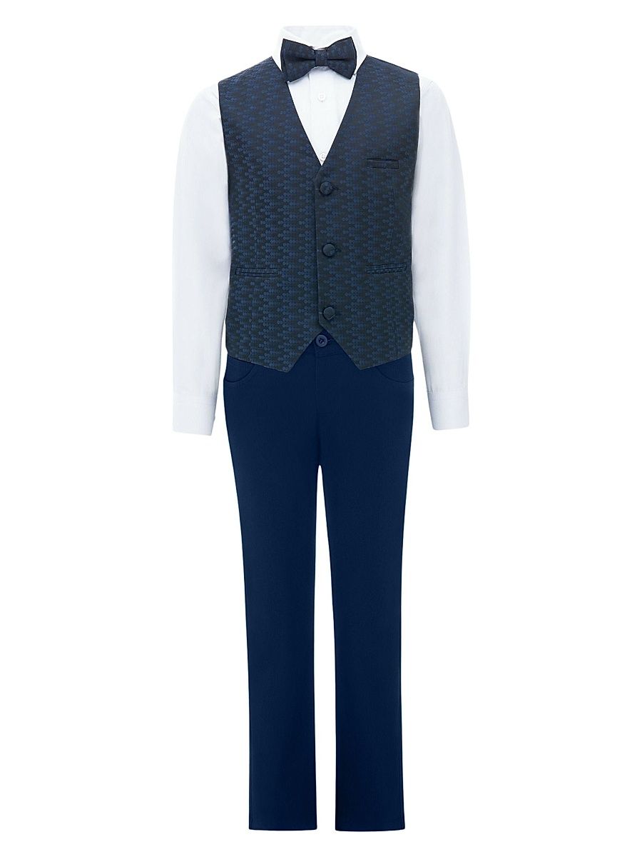 Little Boy's & Boy's Ezio Vest Outfit - Navy - Size 14