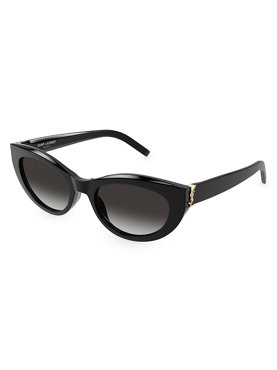 Women's Monogram Hinge Acetate 54MM Cat-Eye Sunglasses - Black