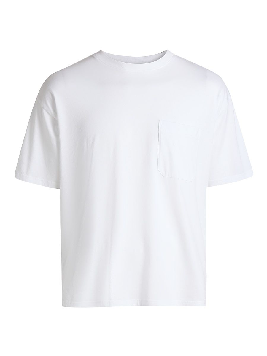 Men's Cotton Relaxed-Fit T-Shirt - White - Size XL