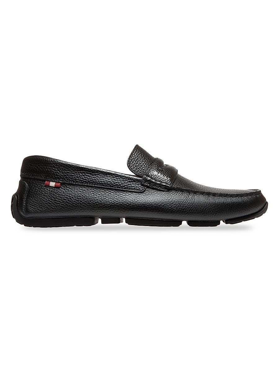 Men's Pilot Pavlos Leather Driving Loafers - Black - Size 8.5