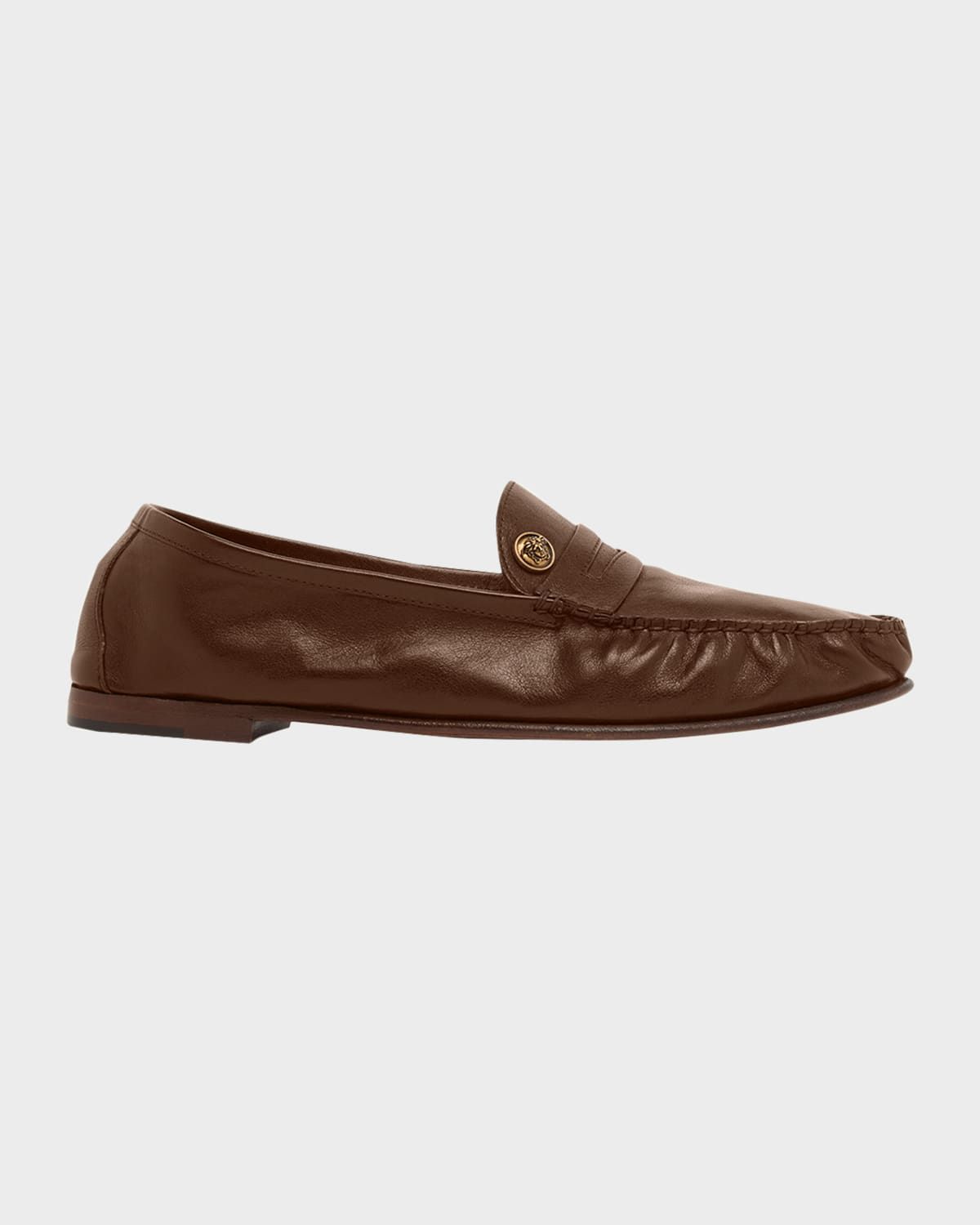 Men & apos;s Medusa Leather Moc-Toe Loafers